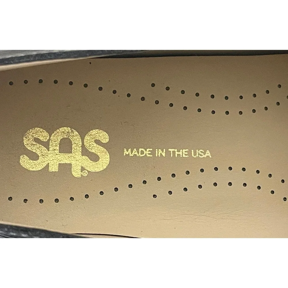 SAS Sanyo Women 7.5N Black Patent Leather Slip On Comfort Loafers‎ USA NWOB